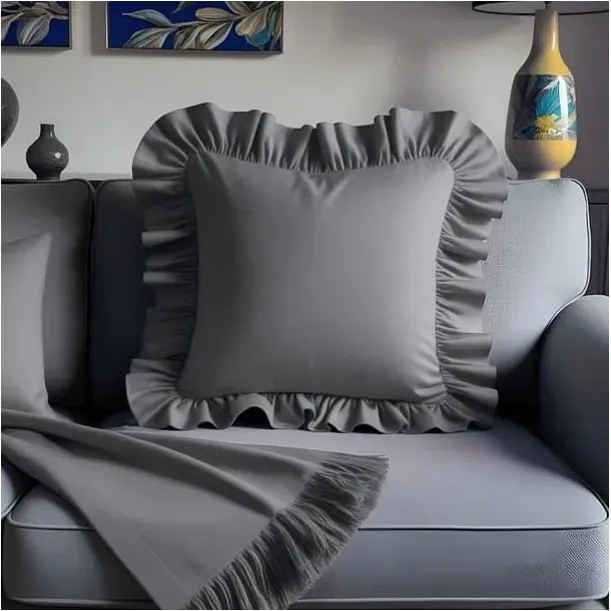 Pamutkeverék párnahuzat 40x40 cm Ruffled – Mila Home