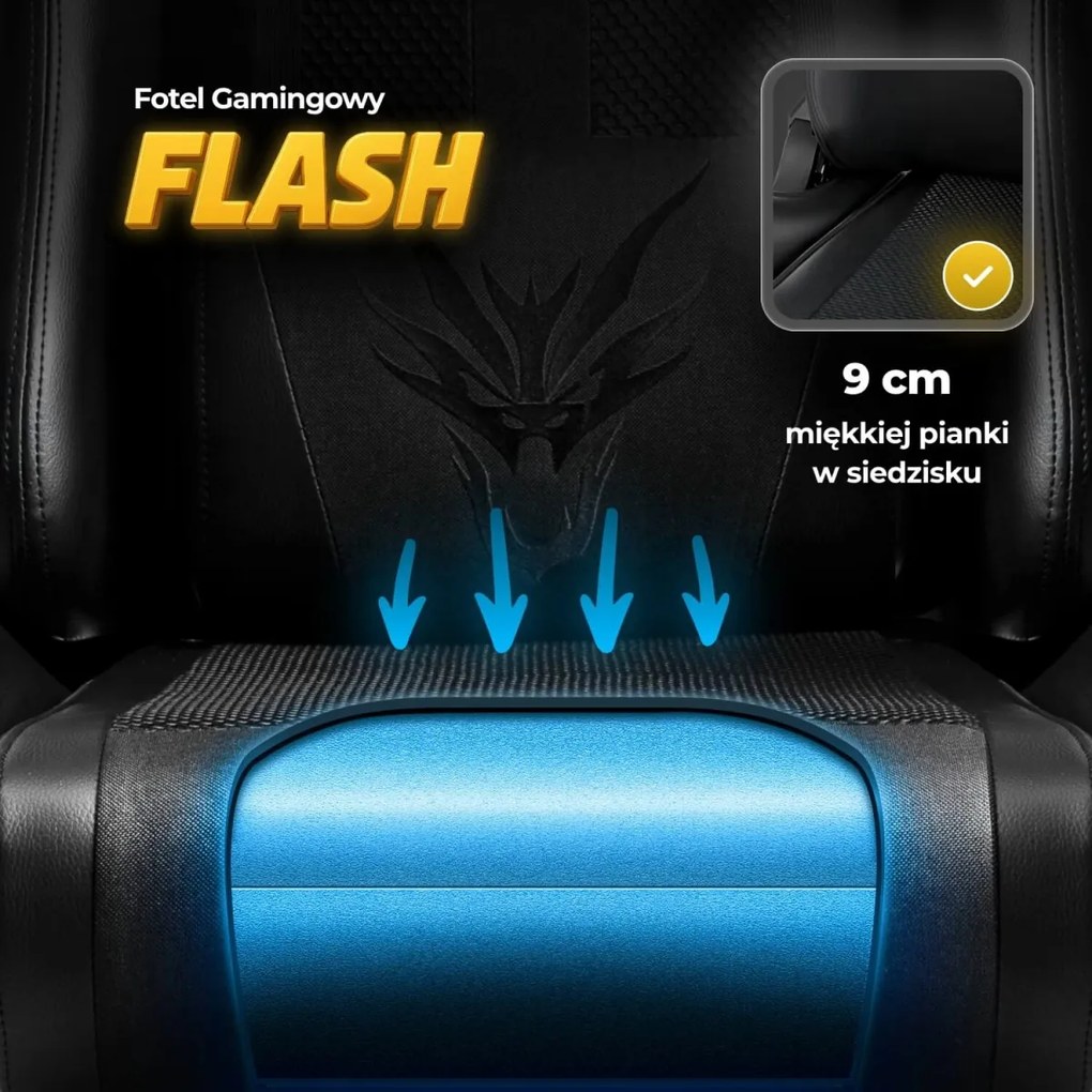 Gaming forgószék fekete színben FLASH