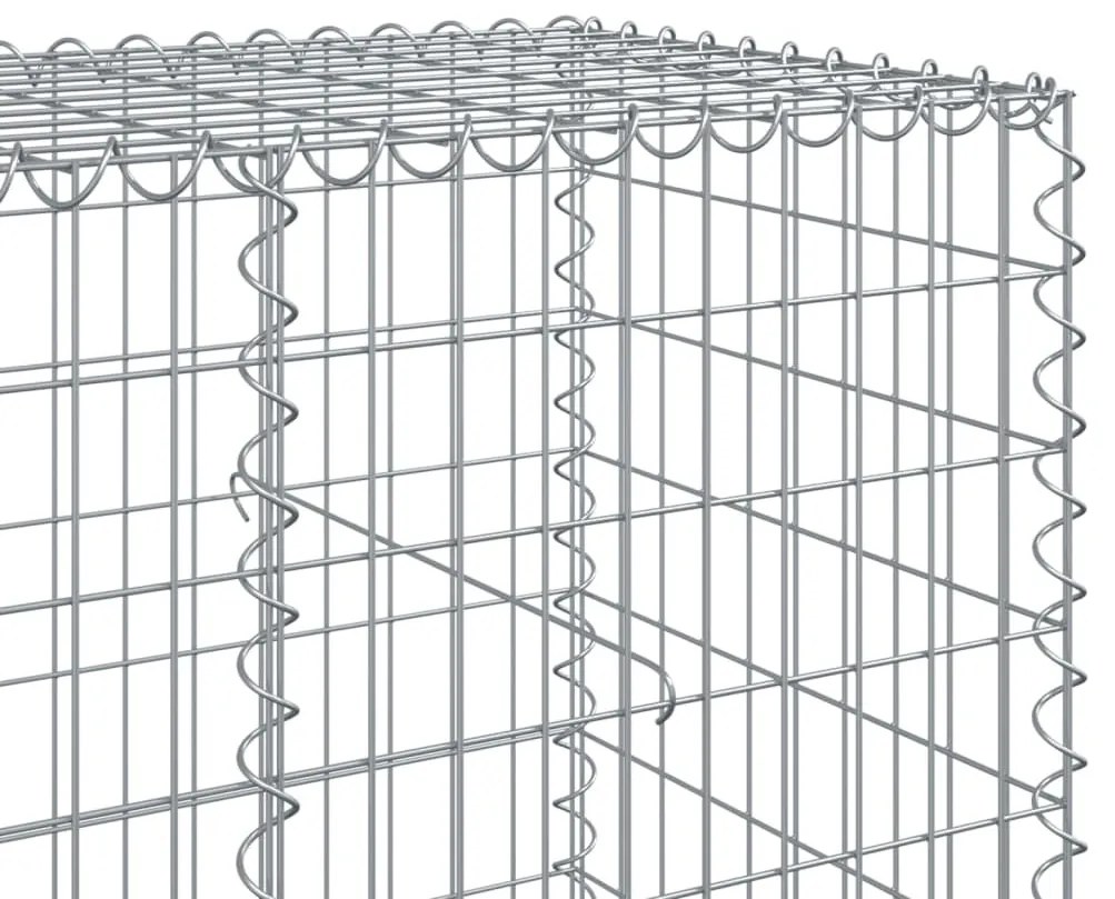 horganyzott vas gabion kosár fedéllel 850 x 100 x 100 cm
