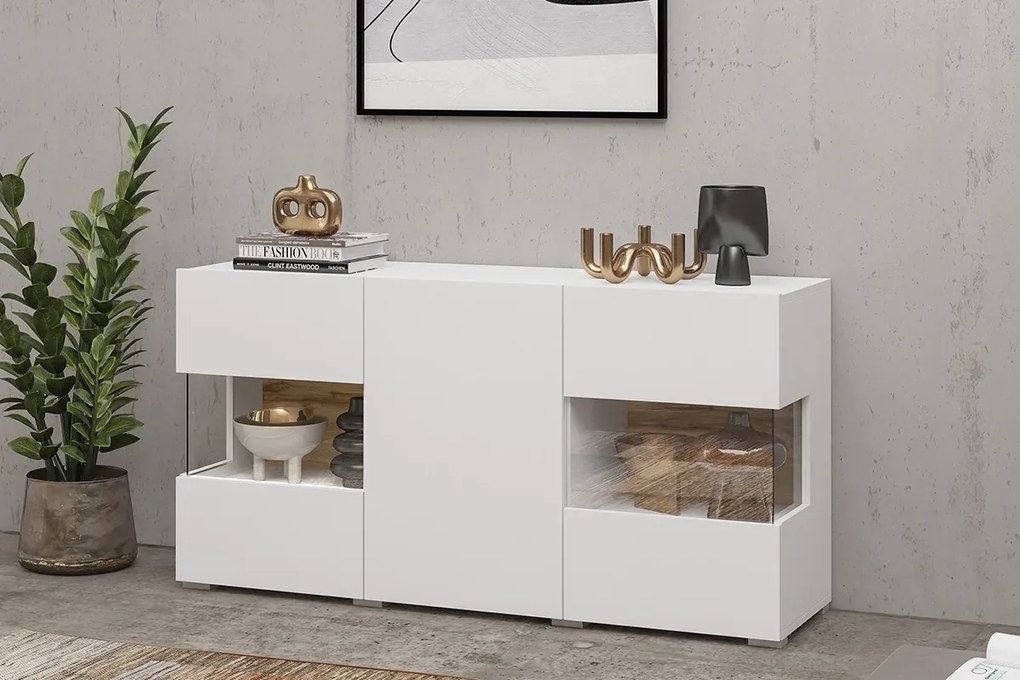 Vitrin Avernic 25-ös típus (fehér + wotan tölgy). Akció -19%. 1042051