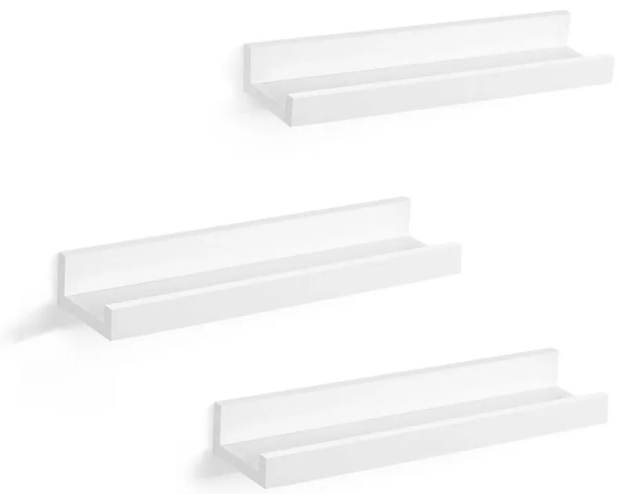 3 darabos SHELFY fali polcszett, fehér