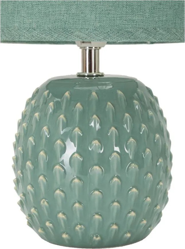 Világoskék kerámia asztali lámpa textil búrával (magasság 27 cm) Pontus – Mauro Ferretti