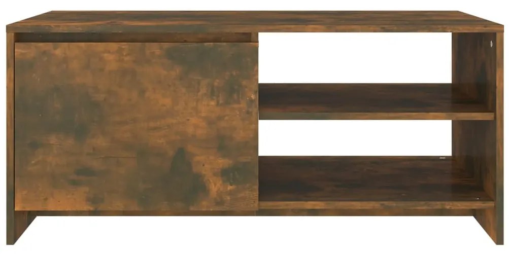 Füstös tölgy színű szerelt fa dohányzóasztal 102 x 50 x 45 cm