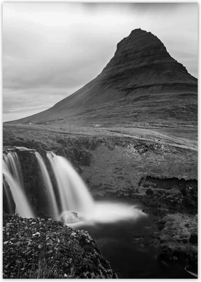 Poszterek A4 Pion Kirkjufell vízesés