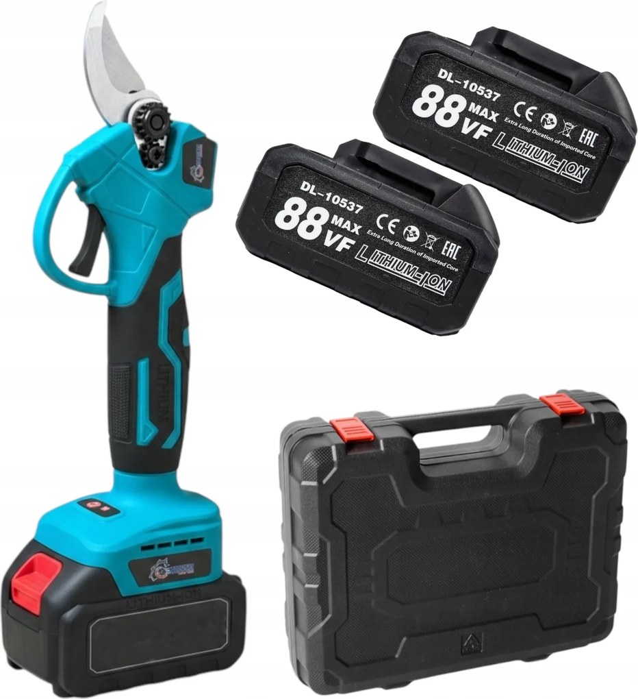 Metszőolló 48V-OS Elektromos Kerti Ágakhoz 2 Db Akkumulátor