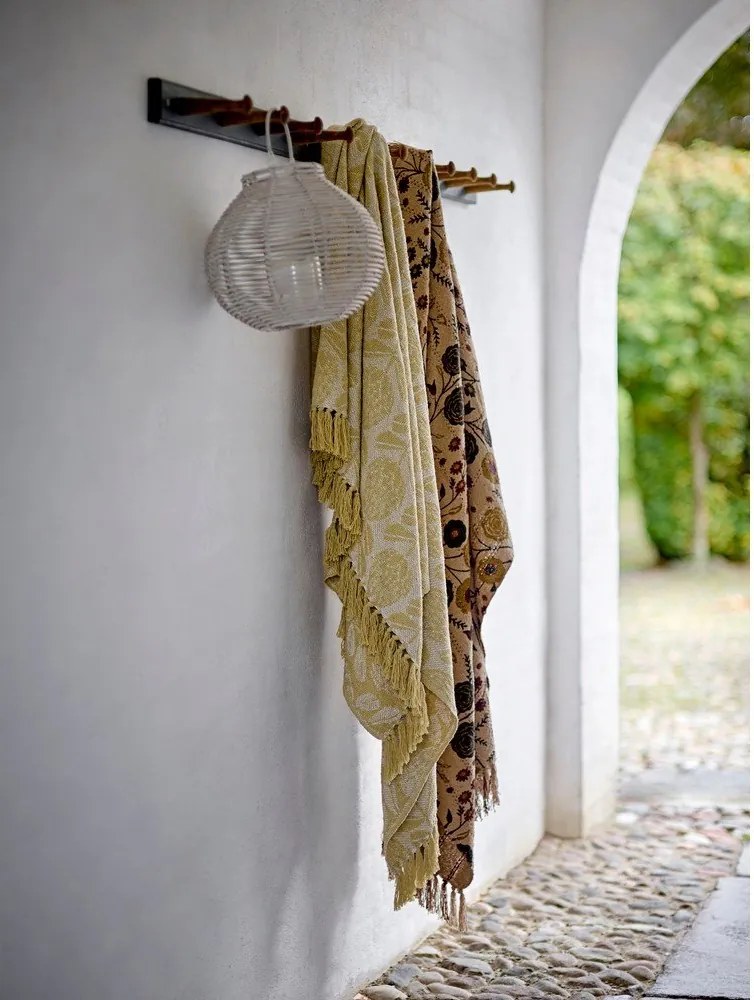 Sárga pamutkeverék takaró 130x155 cm Pratello – Bloomingville