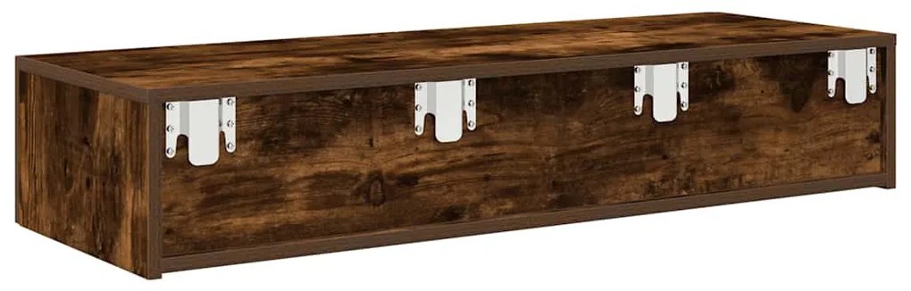Falipolc fiókokkal füstölt tölgy 100x36x19 cm műszaki fa