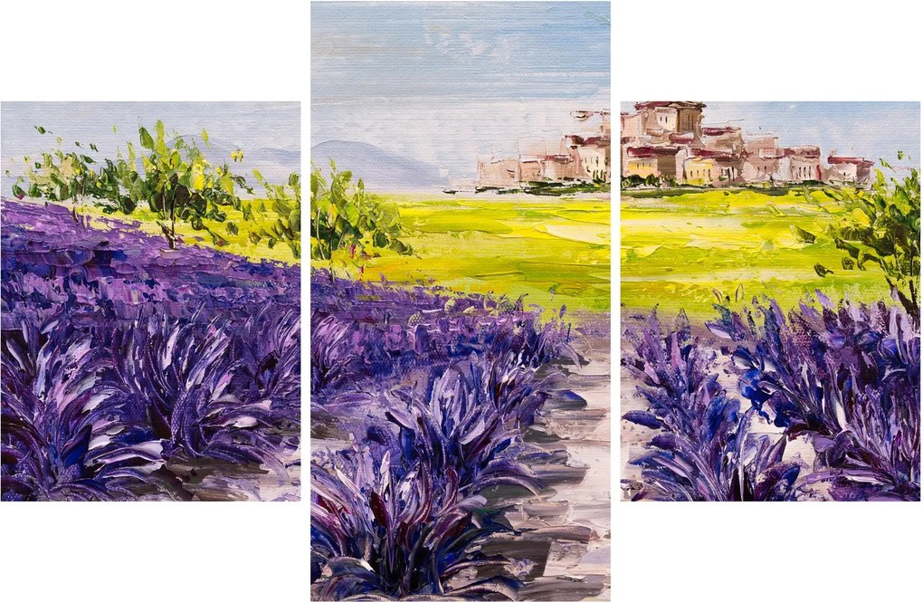 Kép - Provence, franciaország, olajfestmény (90x60 cm)