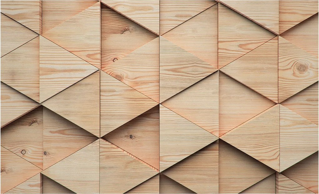 Fotótapéta Flizelin Dekoratív tapéta Fa mozaik 416x254 Ragasztó