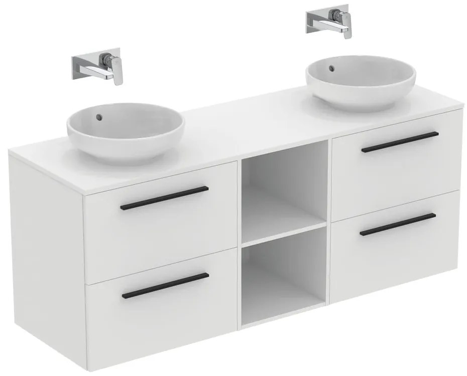 Natúr színű alacsony-fali fürdőszoba szekrény tölgyfa dekorral 40x63 cm i.Life B – Ideal Standard