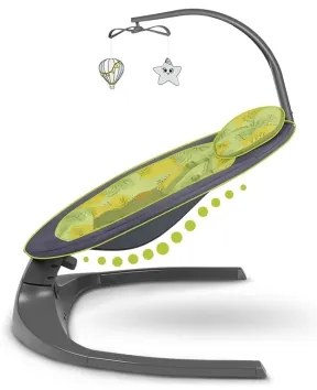 Lionelo - Babahinta dallal RALF 4xAA Grey Concrete + távirányító