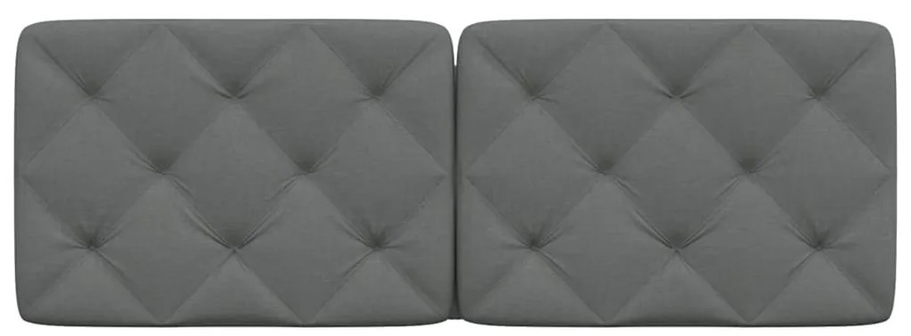 sötétszürke szövet fejtámla párna 140 cm