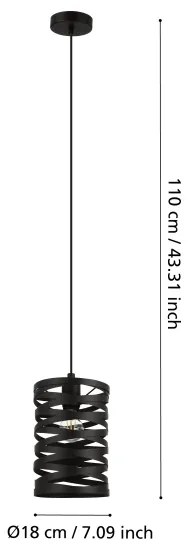 Eglo 99346 - Csillár zsinóron CREMELLA 1xE27/40W/230V