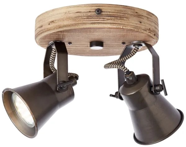 Brilliant - Irányítható spotlámpa SEED 2xGU10/5W/230V fekete/barna