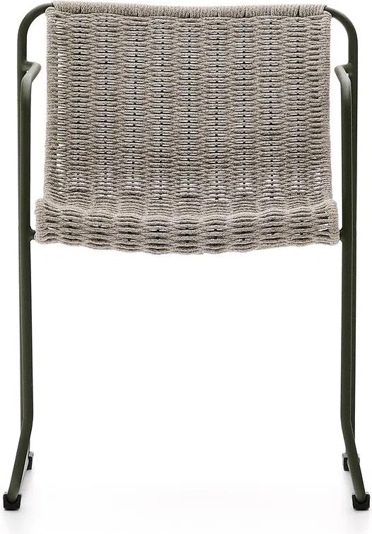 Szürkészöld fém kerti szék Maurina – Kave Home