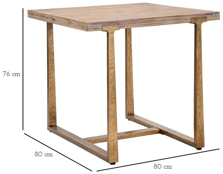 Natúr színű étkezőasztal 80x80 cm Ankara – Mauro Ferretti