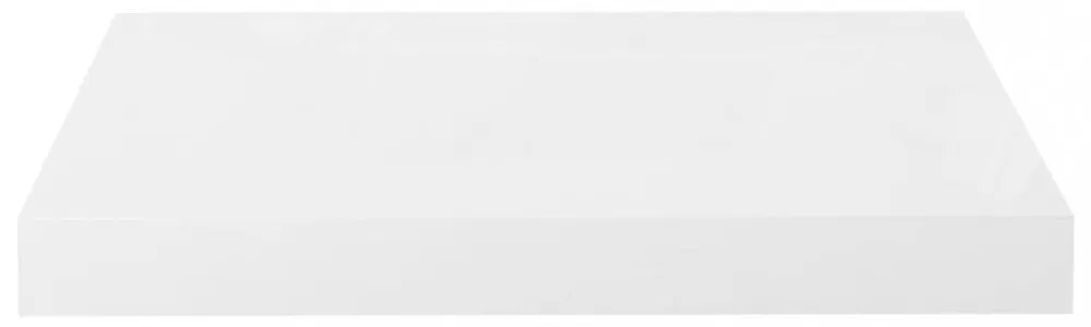 magasfényű fehér MDF lebegő fali polc 40 x 23 x 3,8 cm