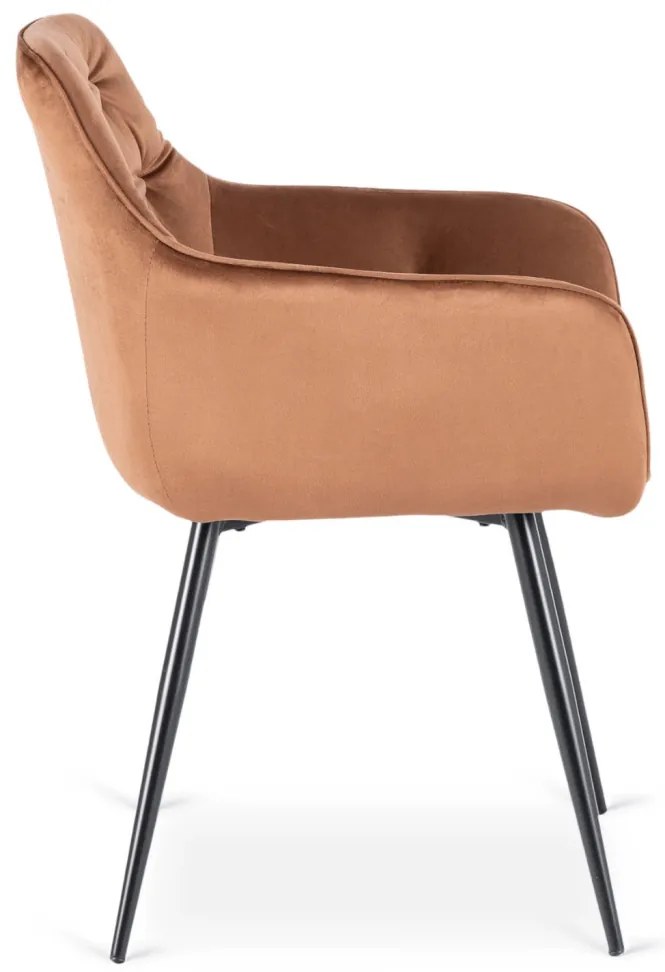 Rozsdabarna Színű Bársony Étkezőszék. MODESTO