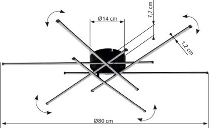 GLOBO 67380-40 LAWSON Modern LED Mennyezeti Lámpa IP20