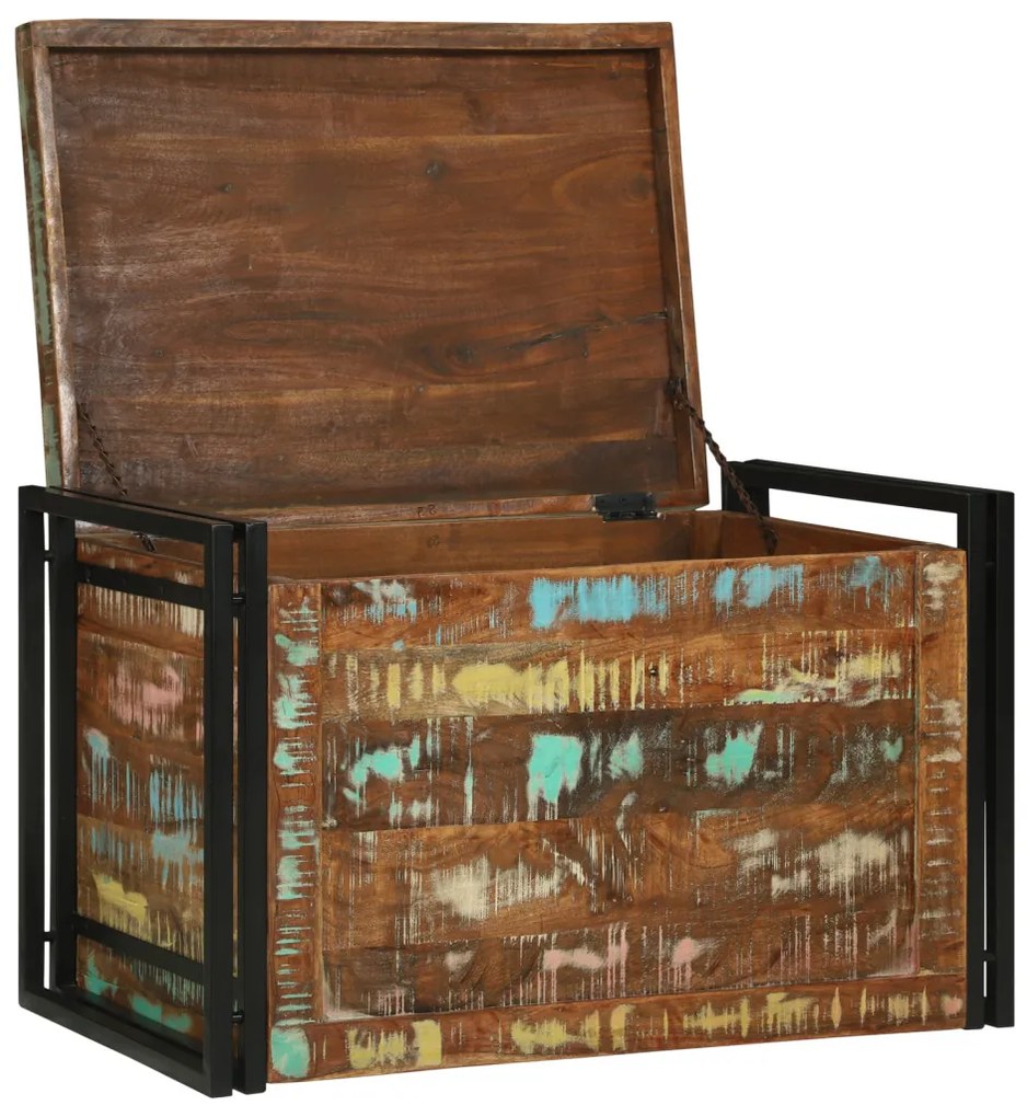 Tarka Tárolódoboz 80 x 50 x 50 cm - Tömör újrahasznosított fa