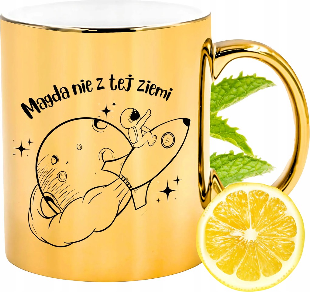 Prémium Arany Csillogó Bögre Magdinak Ajándék Nyomtatott Fotóval