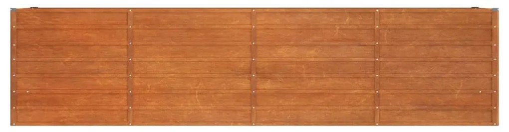 rozsda színű corten acél kerti magaságyás 320 x 40 x 77 cm