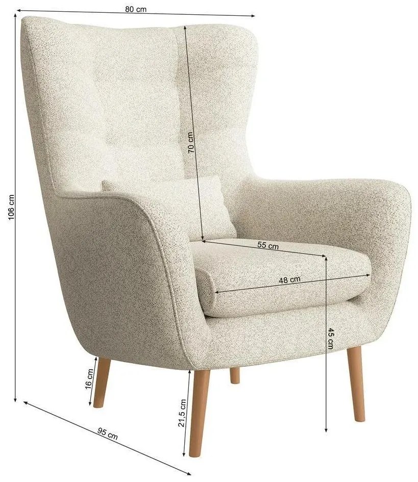 Fotel Veneza 2 (bézs + fekete) . 1099287