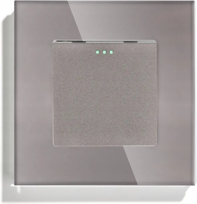 Kapcsoló Fénykapcsoló Üveg Egykapcsolós Szürke