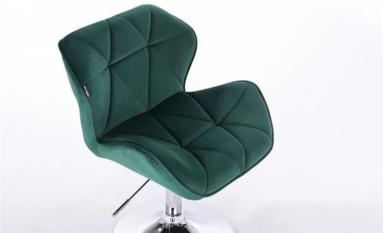 HR111N Sötétzöld modern velúr szék