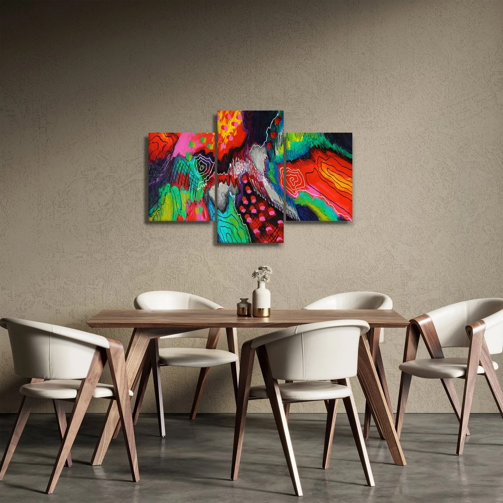 Absztrakt kép - színek (90x60 cm)