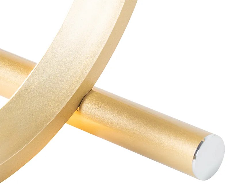 Design asztali lámpa sárgarézzel, beépített LED-del, 3 fokozatban szabályozható - Navara