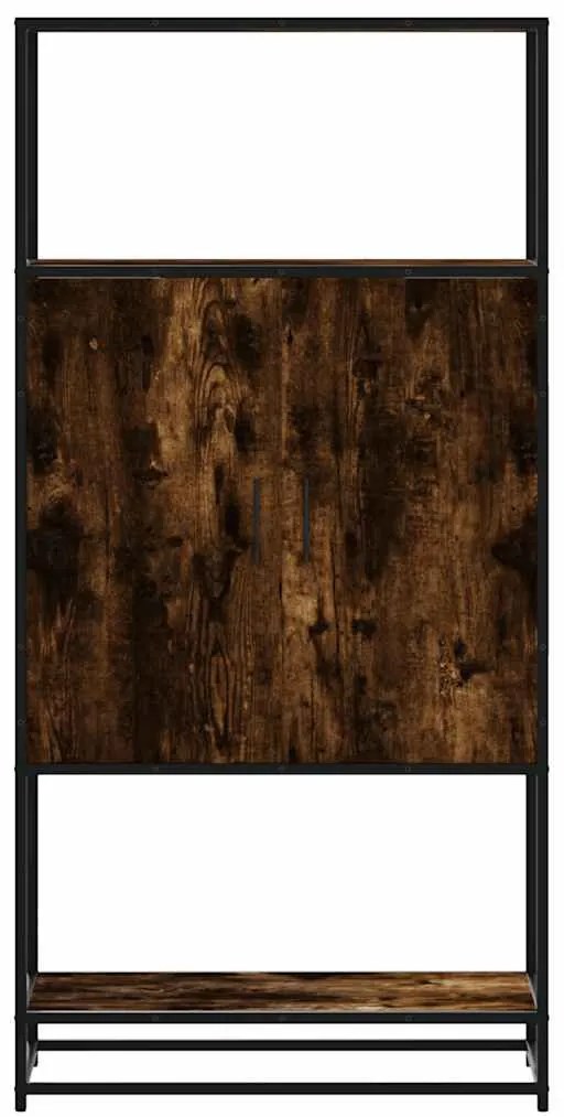 Highboard sonoma tölgy 68x35x139 cm gépelt fa és fém
