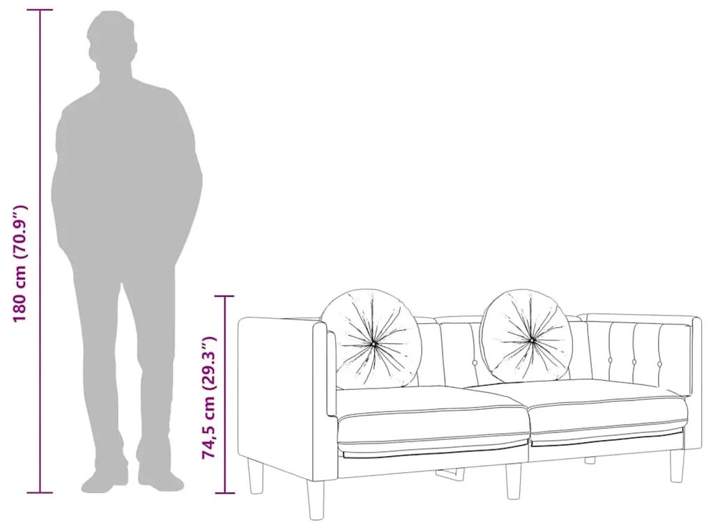 bordó bársony kétszemélyes kanapé párnákkal