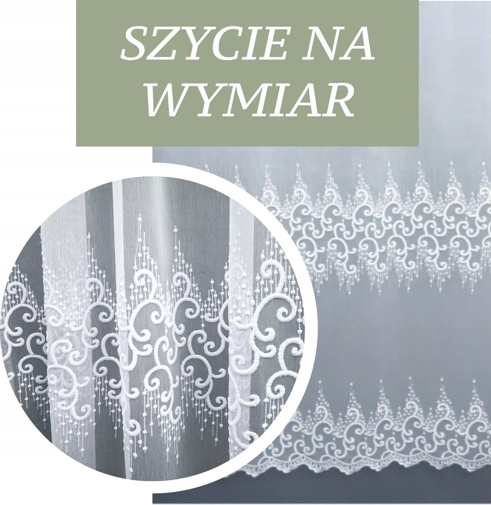 Méretre Szabott Függöny Hímzett (175 cm vagy rövidebb)