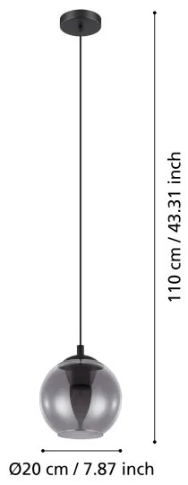 Eglo 98651 - Csillár zsinóron ARISCANI 1xE27/40W/230V
