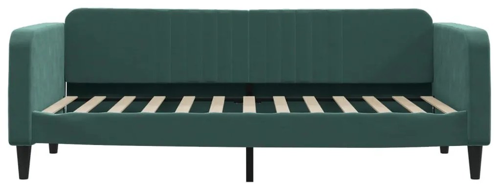 sötétzöld bársony heverő matraccal 90 x 200 cm