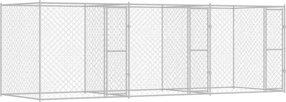 vidaXL Kutyaketrec Ezüst 600 x 200 x 200 cm Horganyzott acél