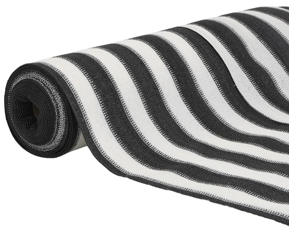 antracitszürke és fehér HDPE belátásgátló háló 1,2x10 m 75 g/m²