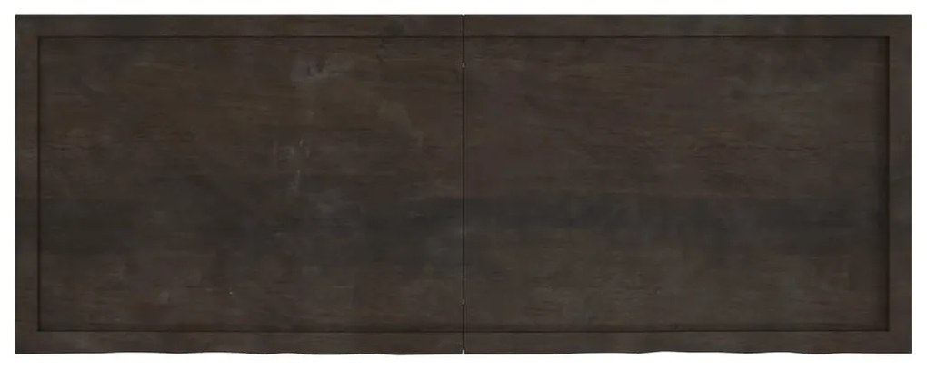 sötétbarna kezelt tömör tölgyfa fali polc 160 x 60 x (2-6) cm