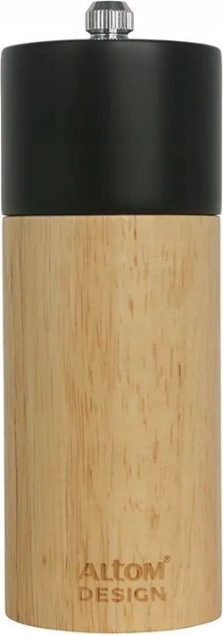 Fa kézi só- és borsdaráló 14 cm fekete