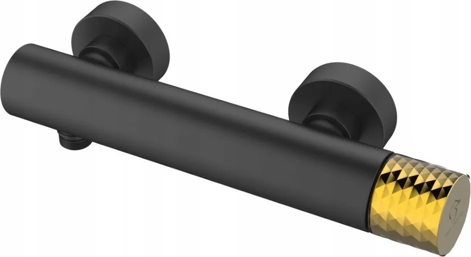 Ove fali zuhany csaptelep, fekete/arany