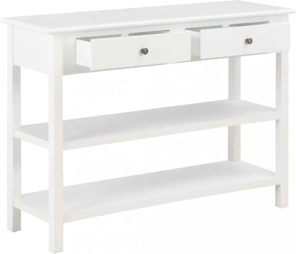 fehér MDF tálalószekrény 110 x 35 x 80 cm