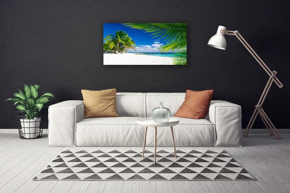 Vászonkép Tropical Beach Sea View 125x50 cm