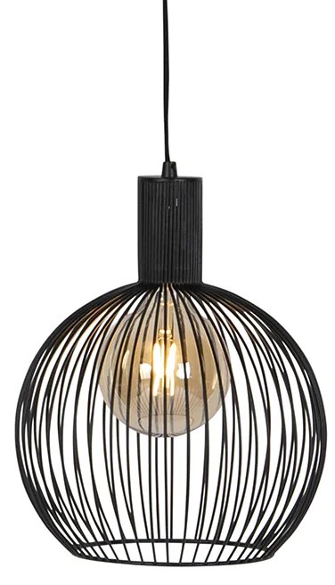 Design kerek lámpa fekete 30 cm - Dos