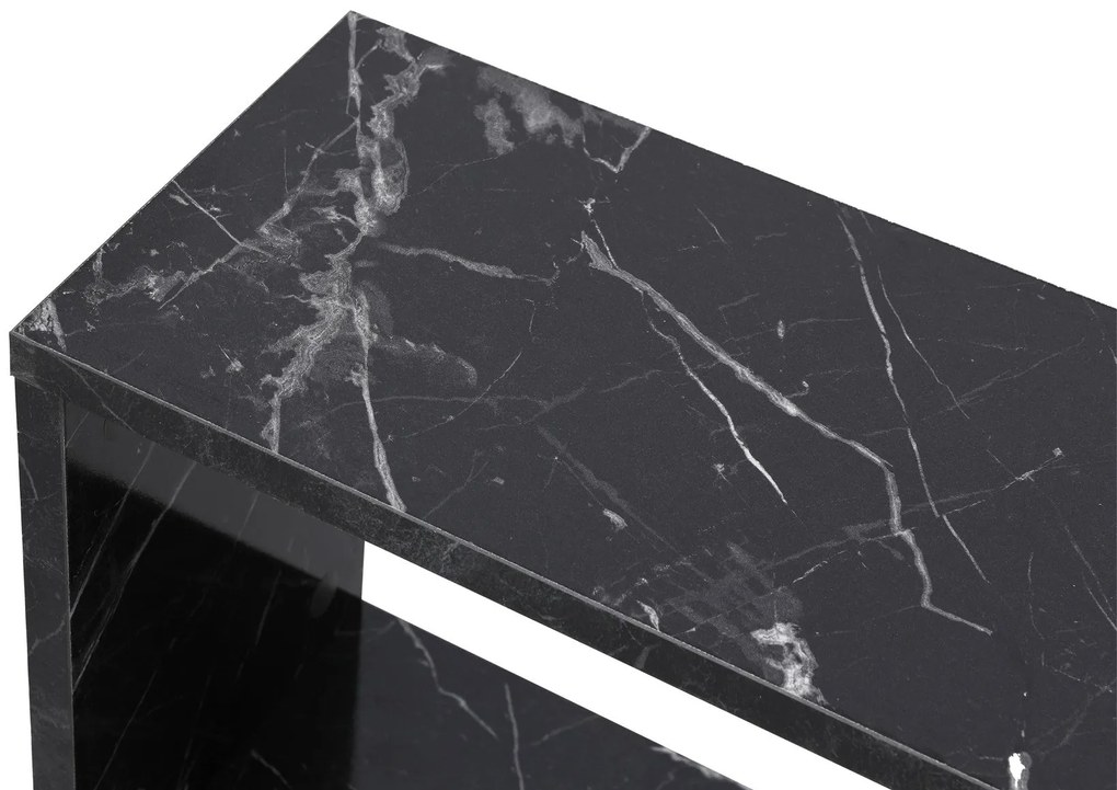 Kis asztal Life - Fekete, Marble