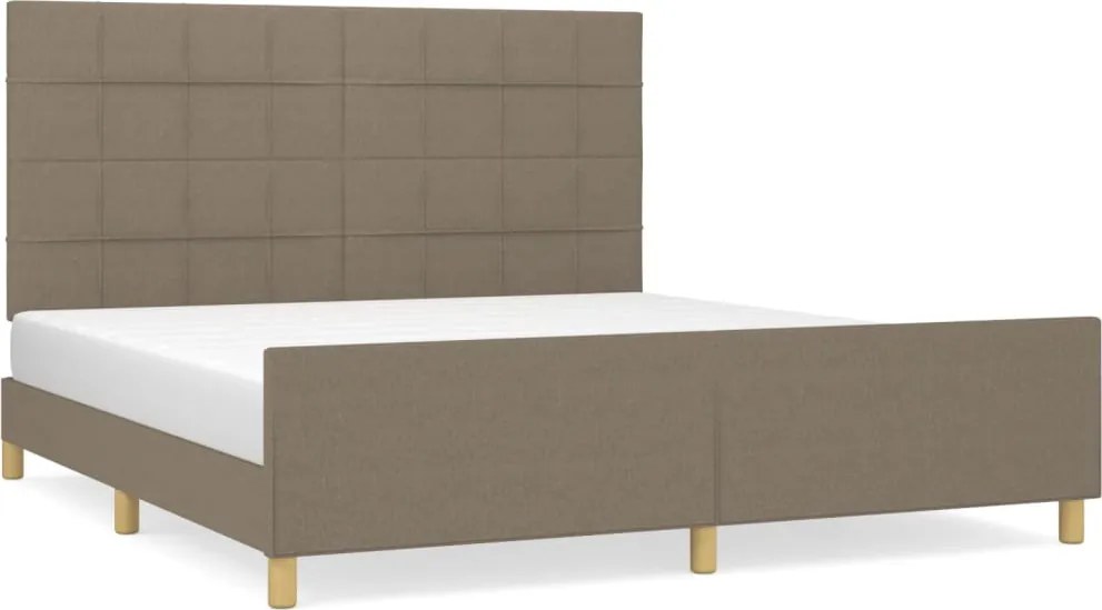 vidaXL tópszínű szövet ágykeret matrac nélkül 180 x 200 cm