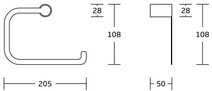 Mexen Base, törölközőtartó, fekete matt, 70882321-70