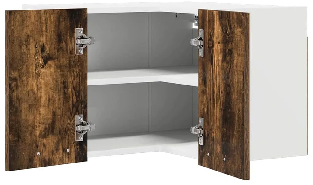 Függő szekrény Riga Füstölt tölgy és fehér 57 x 57 x 40 cm