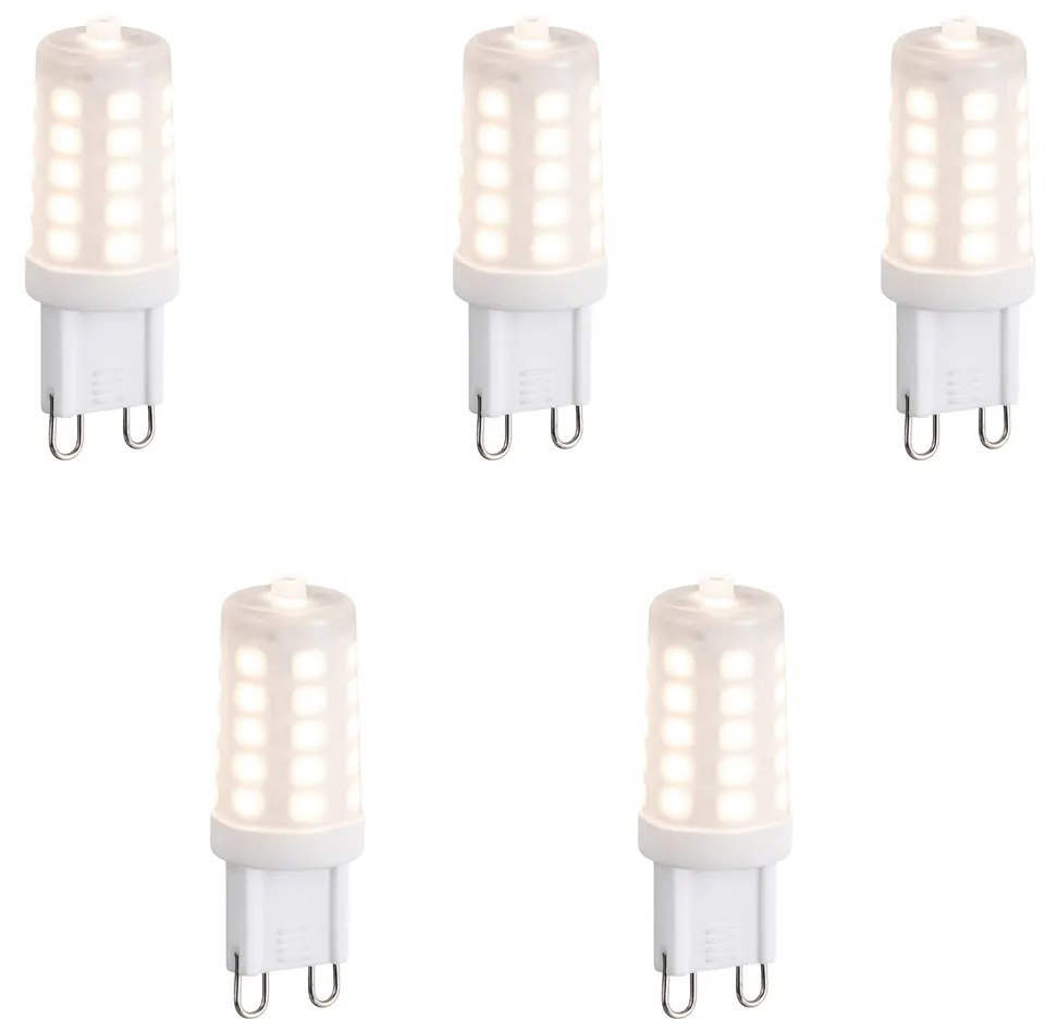 5 darabos G9 szabályozható opál LED izzó készlet 3W 250 lm 3000K