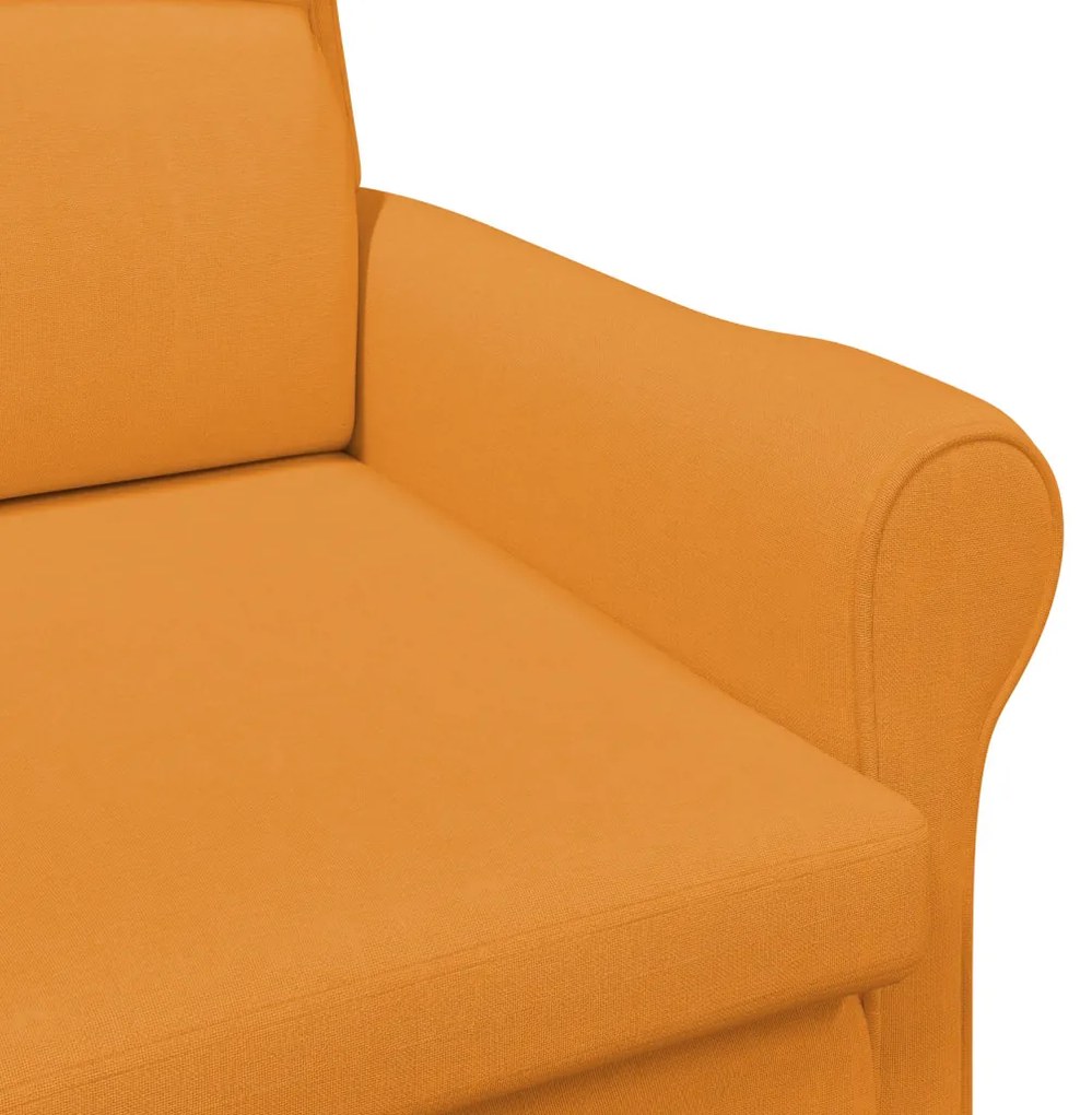 Modern Karosszék Sötét Sárga Szövet Nagy Ergonomikus